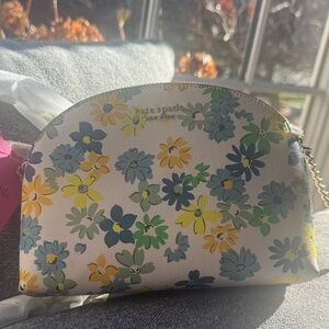 Kate Spade Floral Cosmetic Bag - Blue, Yellow, Green